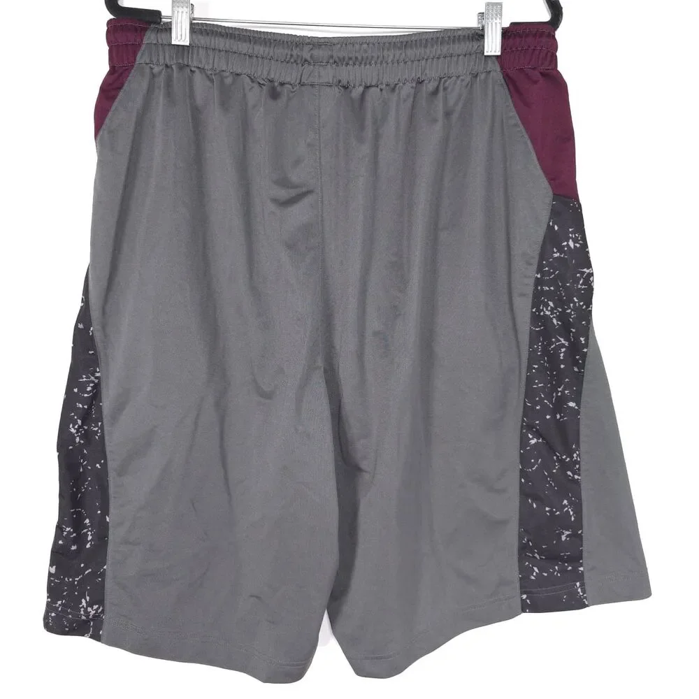 JORDAN Men's XXL Colorblock Shorts Gray Burgundy Drawstring Athletic 465028-021